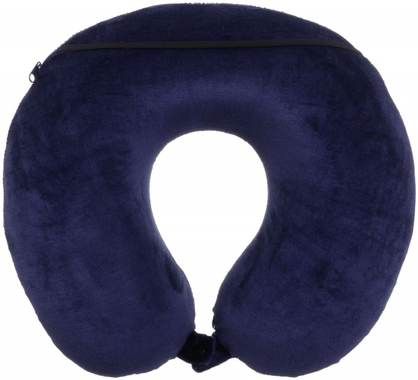 Подушка дорожная ортопедическая 30х30х9 см глубокий синий Luna