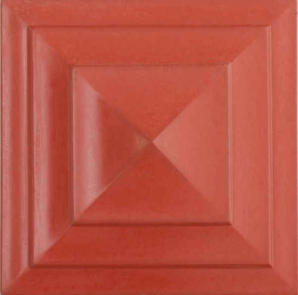 Крышка на столб Пагода 400x400x140 мм красный Вилес 