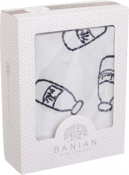 Плед Banian Милки Вей 90x100 см молочный с принтом 