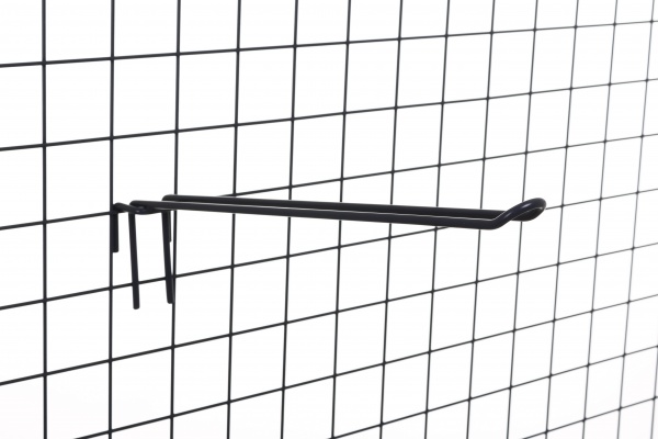 Гачок на сітку подвійний 300 мм 10 шт. графіт Array
