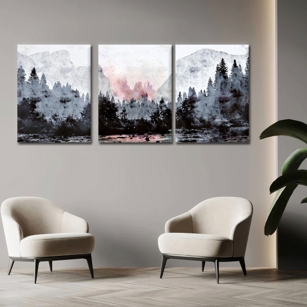 Постер Горная акварель 75x100 см Brushme FNK0116903 