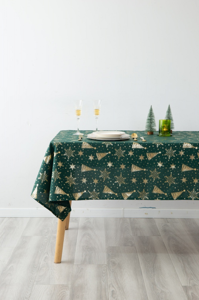 Скатерть Tangi 140x220 см зеленый Sensio