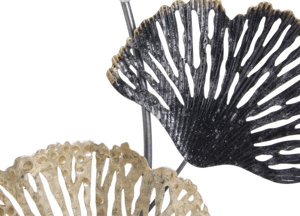 Декор настенный Клевер 89x31 см черный/золото 