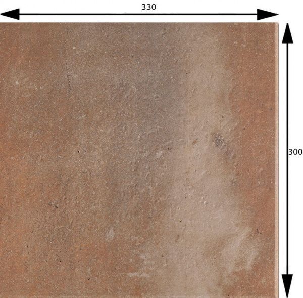 Клинкерная плитка Fondi rosso kapinos stopnica prosta 30x33 Ceramika Paradyz