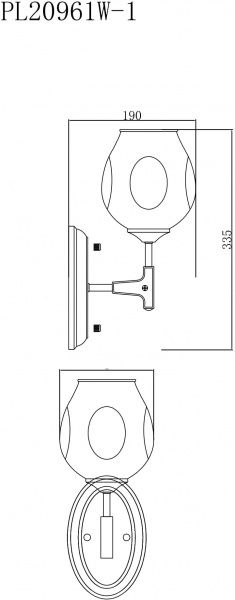 Светильник настенный Accento lighting Molecule 1x60 Вт E27 черный