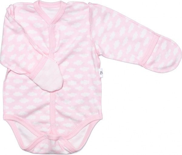 Боди Bambinelli Тучки р.56 белый с розовым 