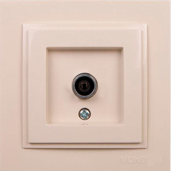 Розетка TV прохідна із заземленням Mono Despina без шторок без кришки кремовий 102-170005-137