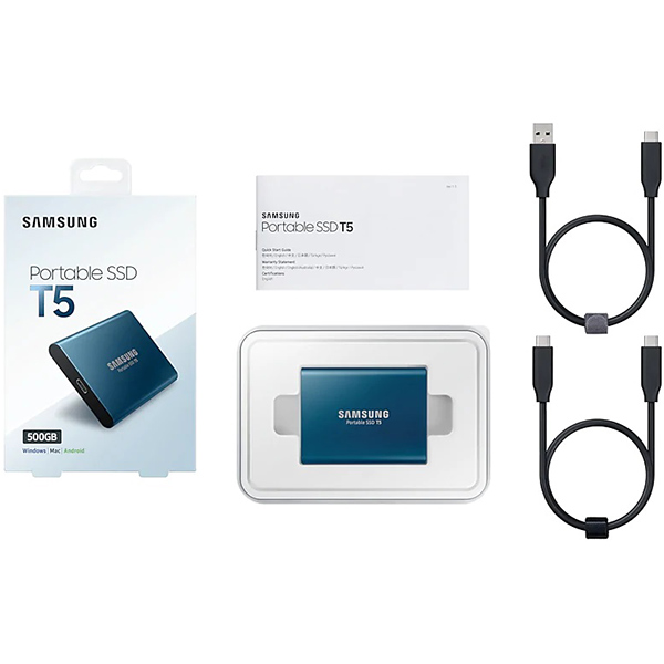 SSD-накопичувач Samsung T5 500GB Portable TLC (MU-PA500B/WW) 