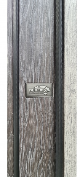 Двері вхідні Булат House-3 дуб графіт / дуб шале графіт 2050x850 мм ліві