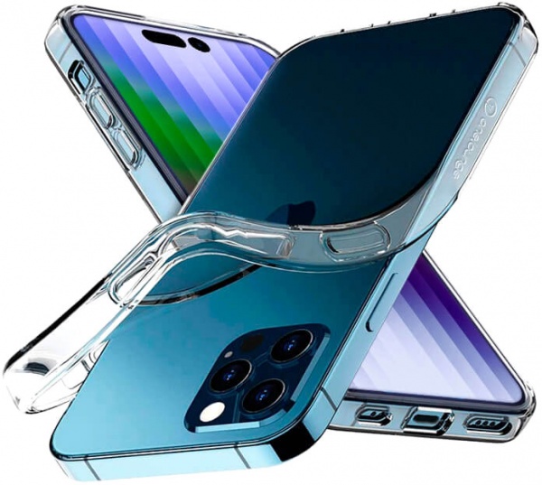 Прозорий TPU чохол oneLounge SilicolDots для iPhone 14 Pro Max