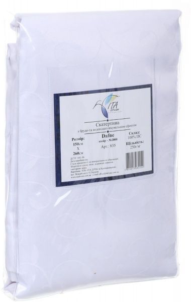 Скатерть Dafne водоотталкивающая 150x260 см белый ITA Dream 