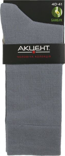 Шкарпетки Акцент Бамбук р. 40-41 сірий 