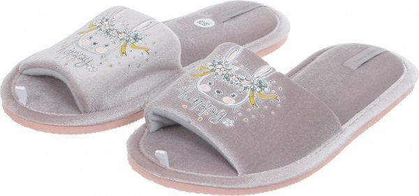 Капці домашні Twins HS-VL велюр р. 40 сірий 