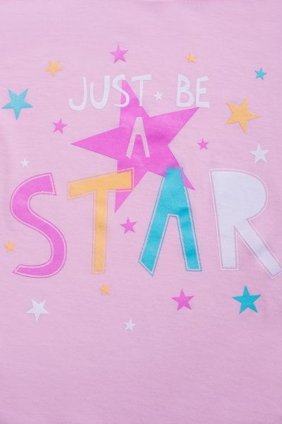 Футболка для девочек Luna Kids с принтом Star р.122 розовый 