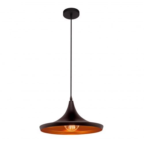 Підвіс Focus Light 1x60 Вт E27 чорний/золото KW-P9019 