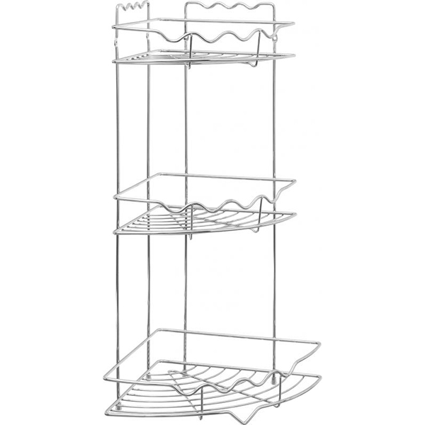 Полка угловая Lemax 3-х уровневая ЕВА-436 для ванной комнаты 255х255х558 мм 