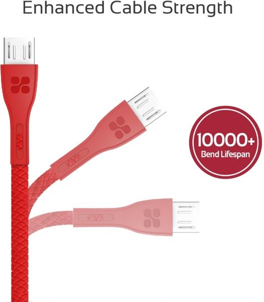 Кабель Promate USB – microUSB 1,2 м червоний (powerbeam-m.red) 