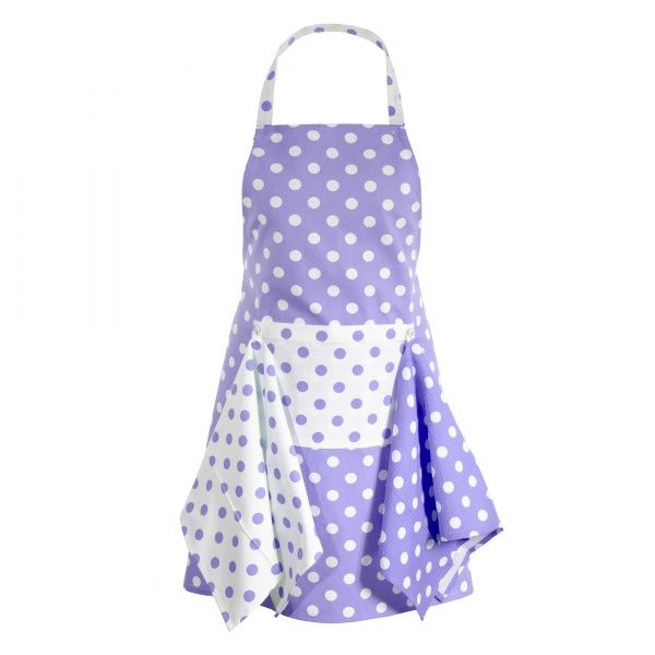 Комплект К-174 фартук + 2 полотенца сиреневый Yaroslav Home