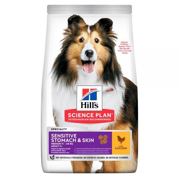 Корм Hill's SP Adult SenSt&Sk Md курица 0,8 кг