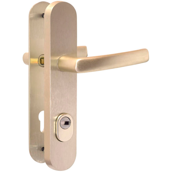 Pучка на планке с броненакладкой Bruno BR-85 сатин никель