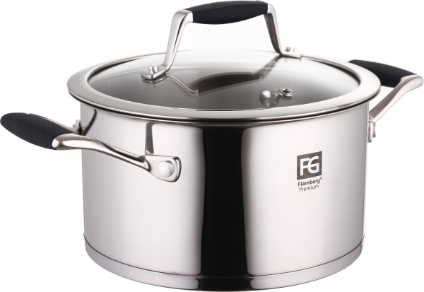 Кастрюля со стеклянной крышкой Nature 18 см 2,5 л Flamberg Premium