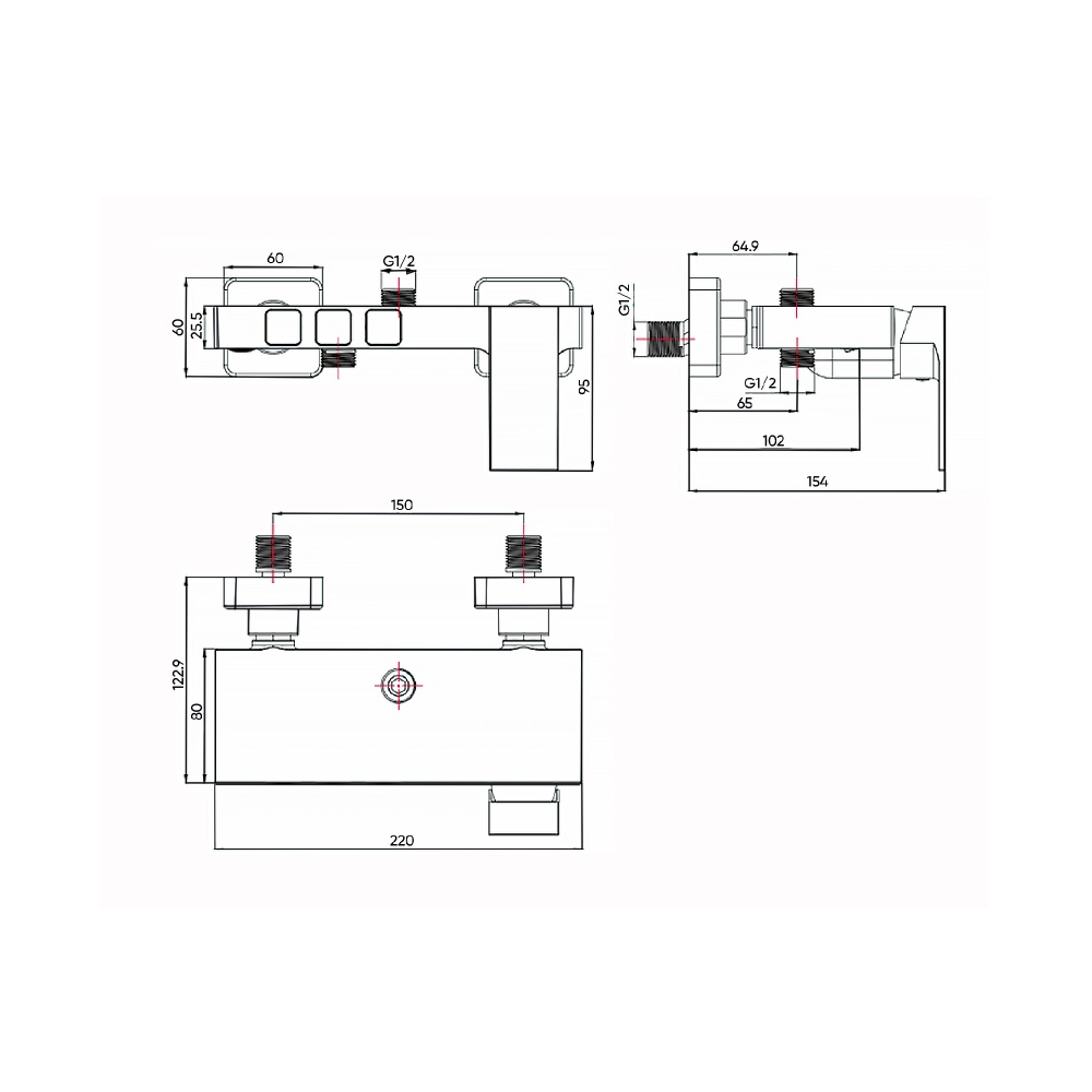 Душова система FADO S.r.l MIX06033W матовий білий