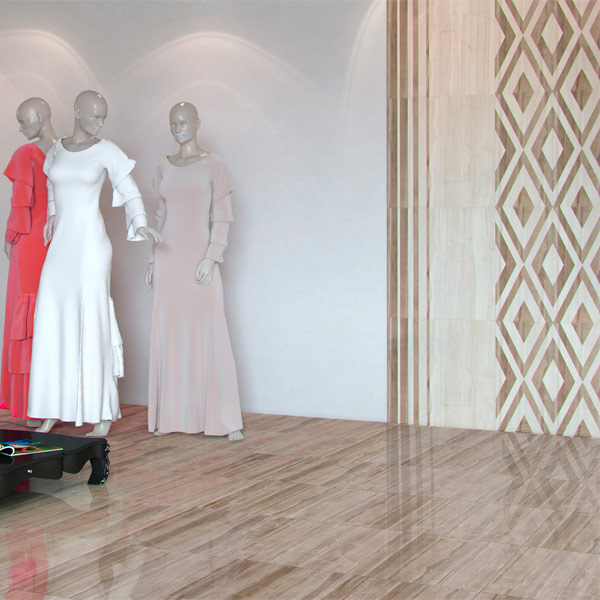 Декор Golden Tile Savoy lines 401411 300х600 мм бежевий