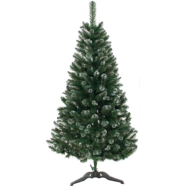 Елка искусственная Европейская снежинка 190 см зеленый с серебристым 