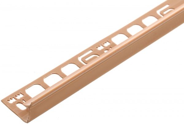 Уголок для плитки Salag внешний 08 ПВХ 9 мм 2,5м карамель 