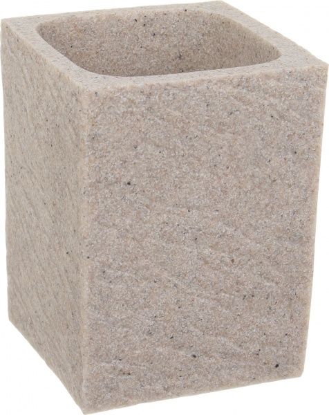 Йоржик для унітаза Luna rock чорний із бежевою колбою