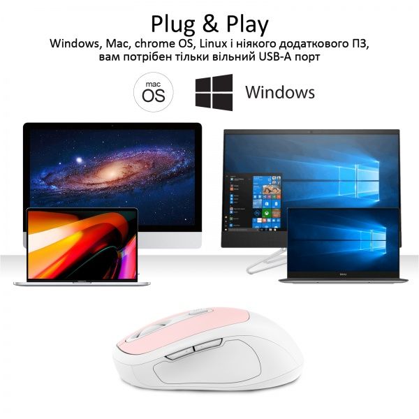 Мишка Promate Clix-9 Wireless Pink 