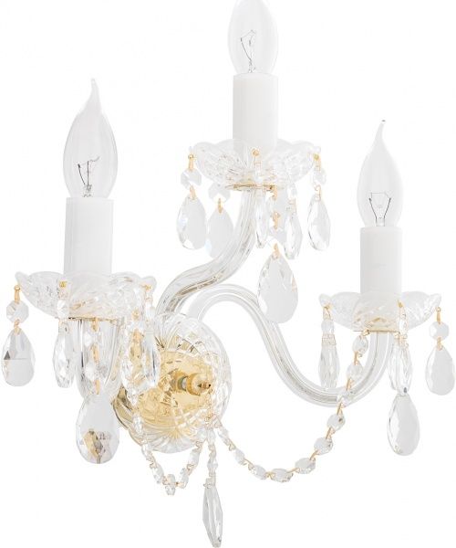 Бра Crystal Life 3x40 Вт E14 золотой A1014AP-3GO 