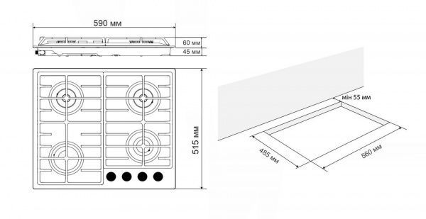 Варильна поверхня Eleyus IRIS 60 BL CTF