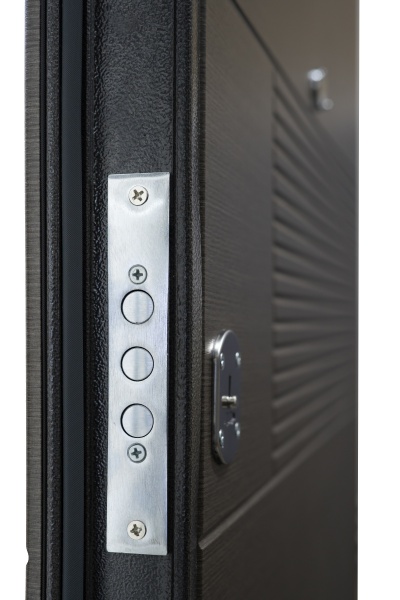 Дверь входная Министерство дверей Оптима венге серый горизонт 2050x960 мм правая