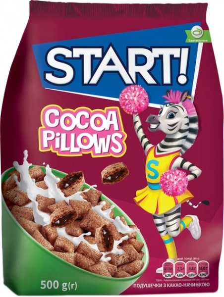 Завтраки готовые START с какао начинкой м/у 500 г 