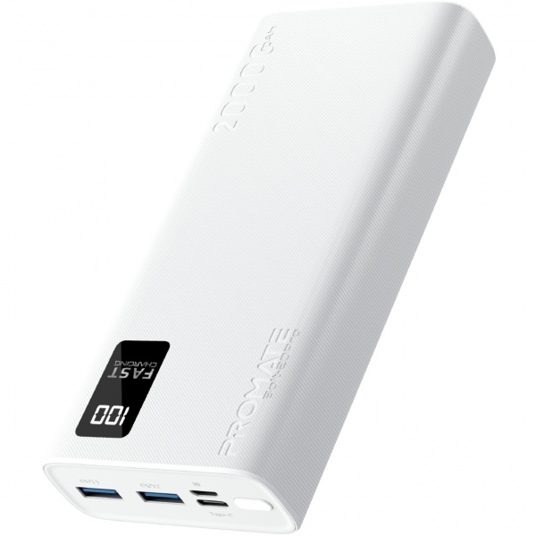 Универсальная мобильная батарея Promate 20000 mAh white (bolt-20pro.white) 
