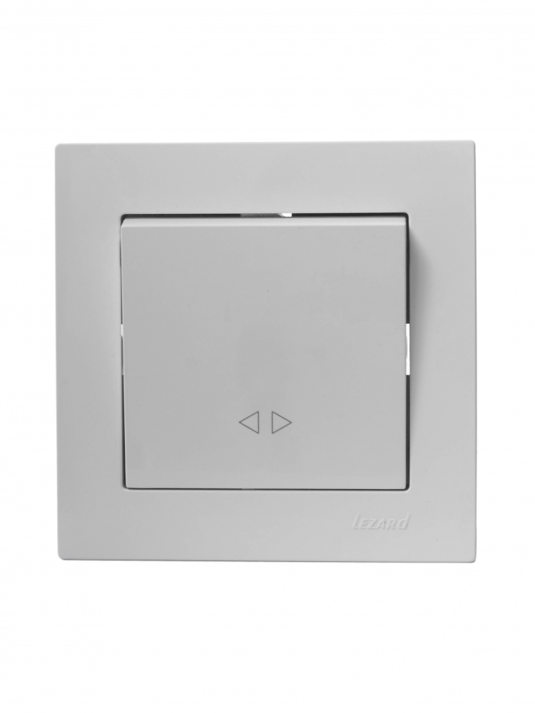 Выключатель перекрестный одноклавишный Lezard Vesna без подсветки белый 742-0288-107