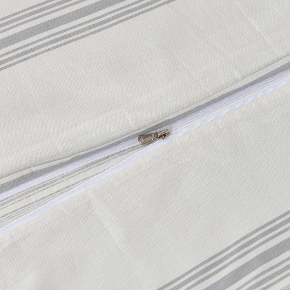 Комплект постільної білизни Conty 2 світло-сірий із білим La Nuit