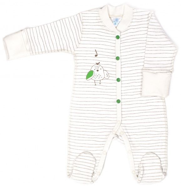 Чоловічок Baby Veres Funy sparrows р.68 бежевий/у смужку 