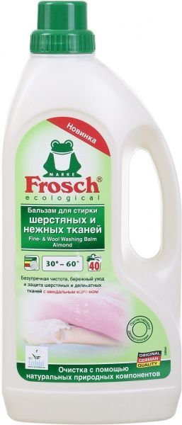 Гель для машинной и ручной стирки Frosch для шерсти Мигдальное молочко 1,5 л