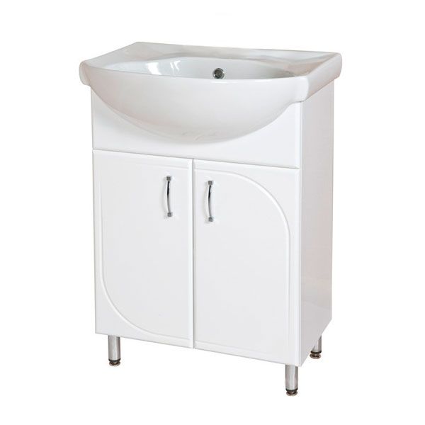 Тумба с умывальником Аква-Родос Оптима 01S55 55 см белая