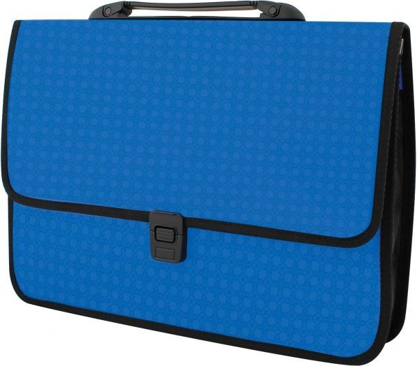 Портфель на застежке, фактура «Вышиванка», синій E31641-02 Economix