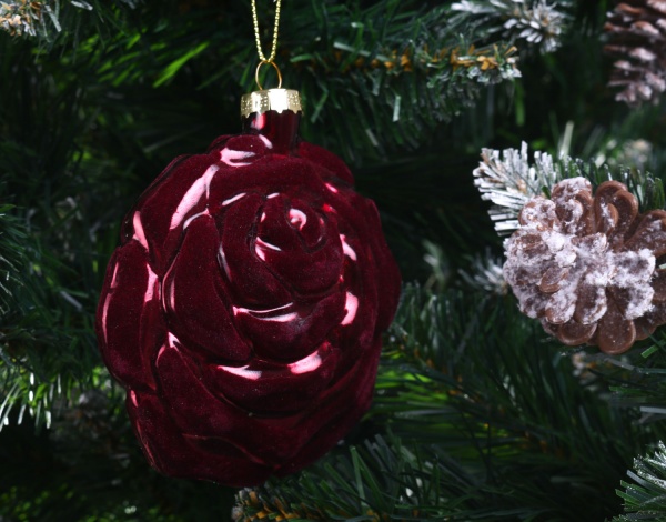 Декорация-подвеска роза 10 см в ассортименте