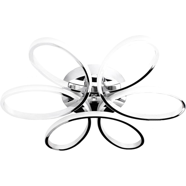 Люстра світлодіодна Hopfen 71W з пультом ДК 71 Вт хром 