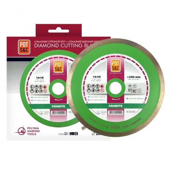 Диск алмазний відрізний PDT 1A1R-200 Granite 200x1,6x25,4 граніт 820501CGR