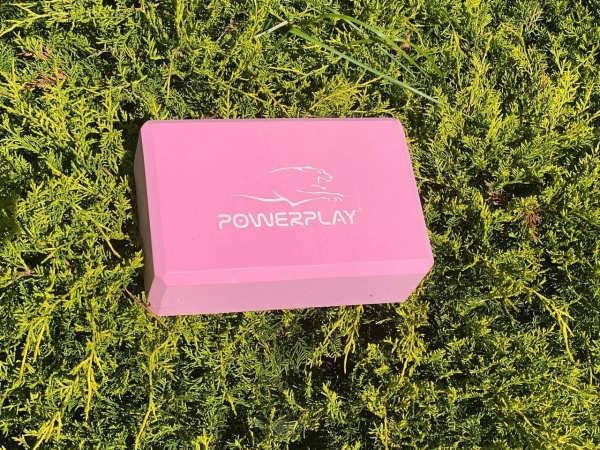 Блок для йоги PowerPlay OS PP_4006_Pink_Yoga_Brick рожевий 