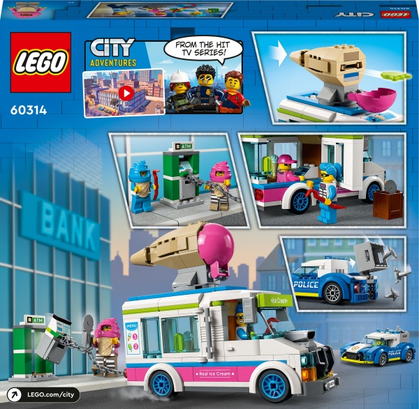 Конструктор LEGO City Погоня полиции за грузовиком с мороженым 60314