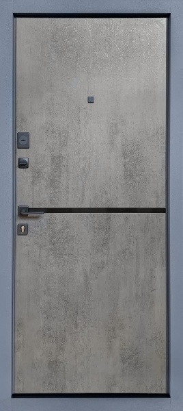Двері вхідні Міністерство дверей КУ Лінея М бетон темний 2050x960 мм ліві