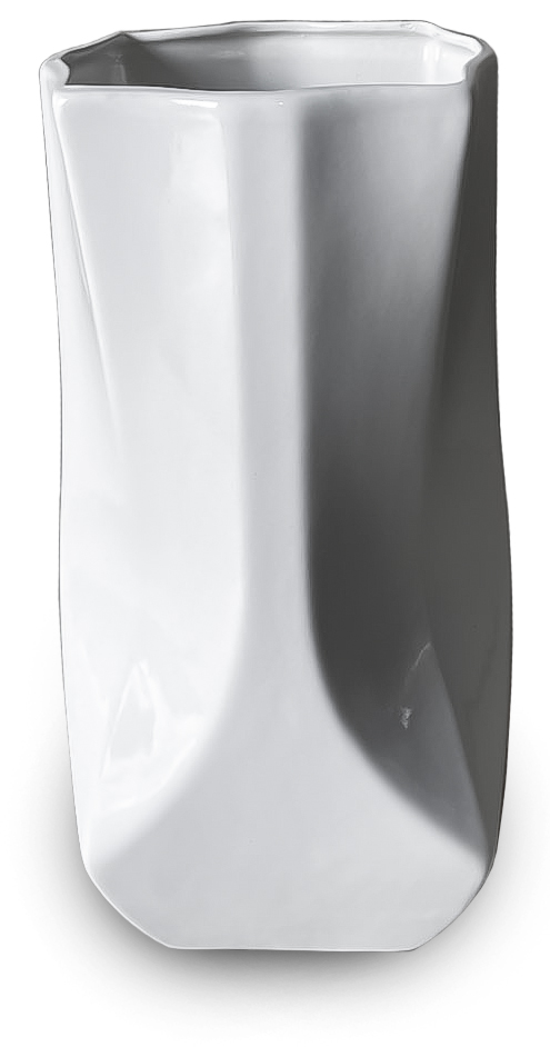 Ваза керамическая Ева 28 см белая