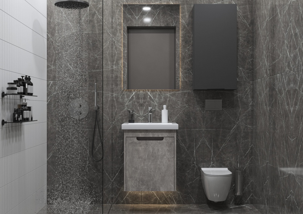 Тумба консольна Грейд Lina бетон під умивальник Como 50